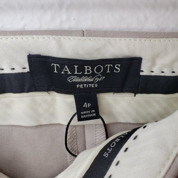 New Talbot's Women's Size 4P Petites Heritage Capri Beige Pants MSRP $79.50 - Picture 4 of 8